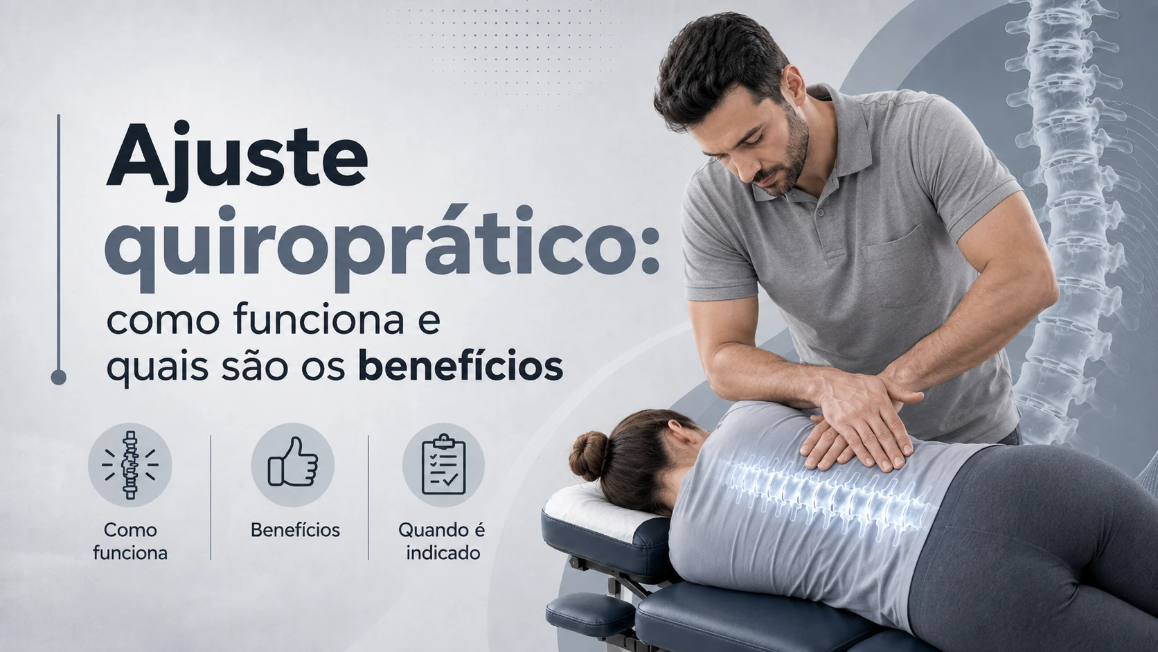 Ilustração sobre ajuste quiroprático Ilustração sobre ajuste quiroprático