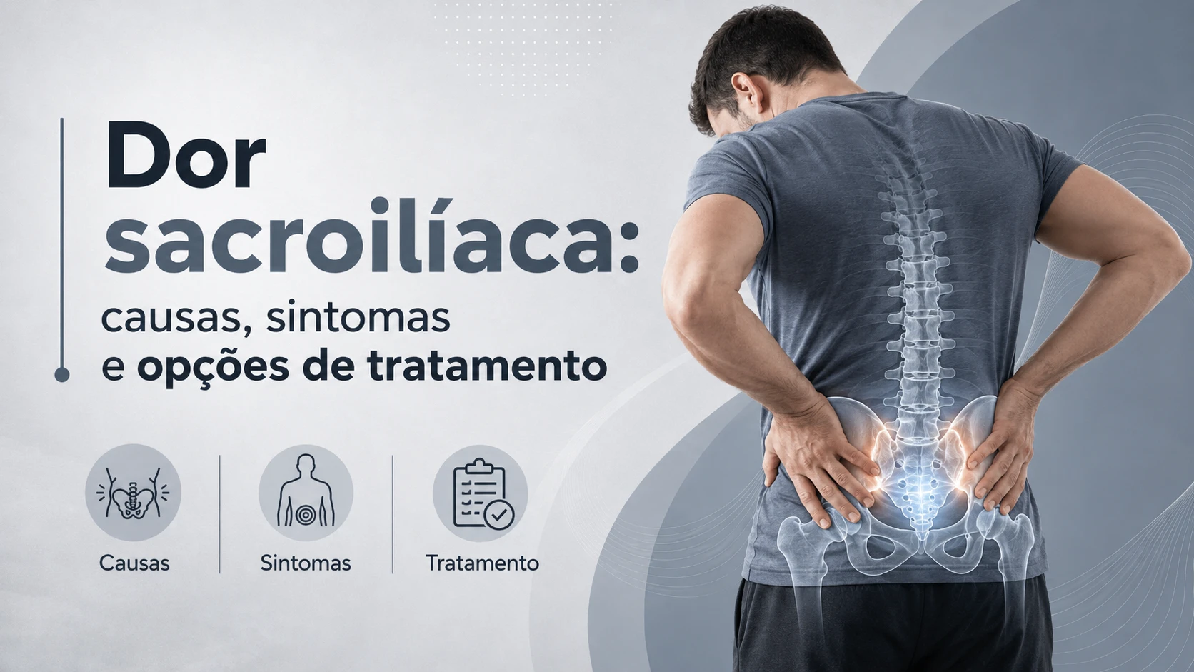 Ilustração sobre dor sacroilíaca Ilustração sobre dor sacroilíaca