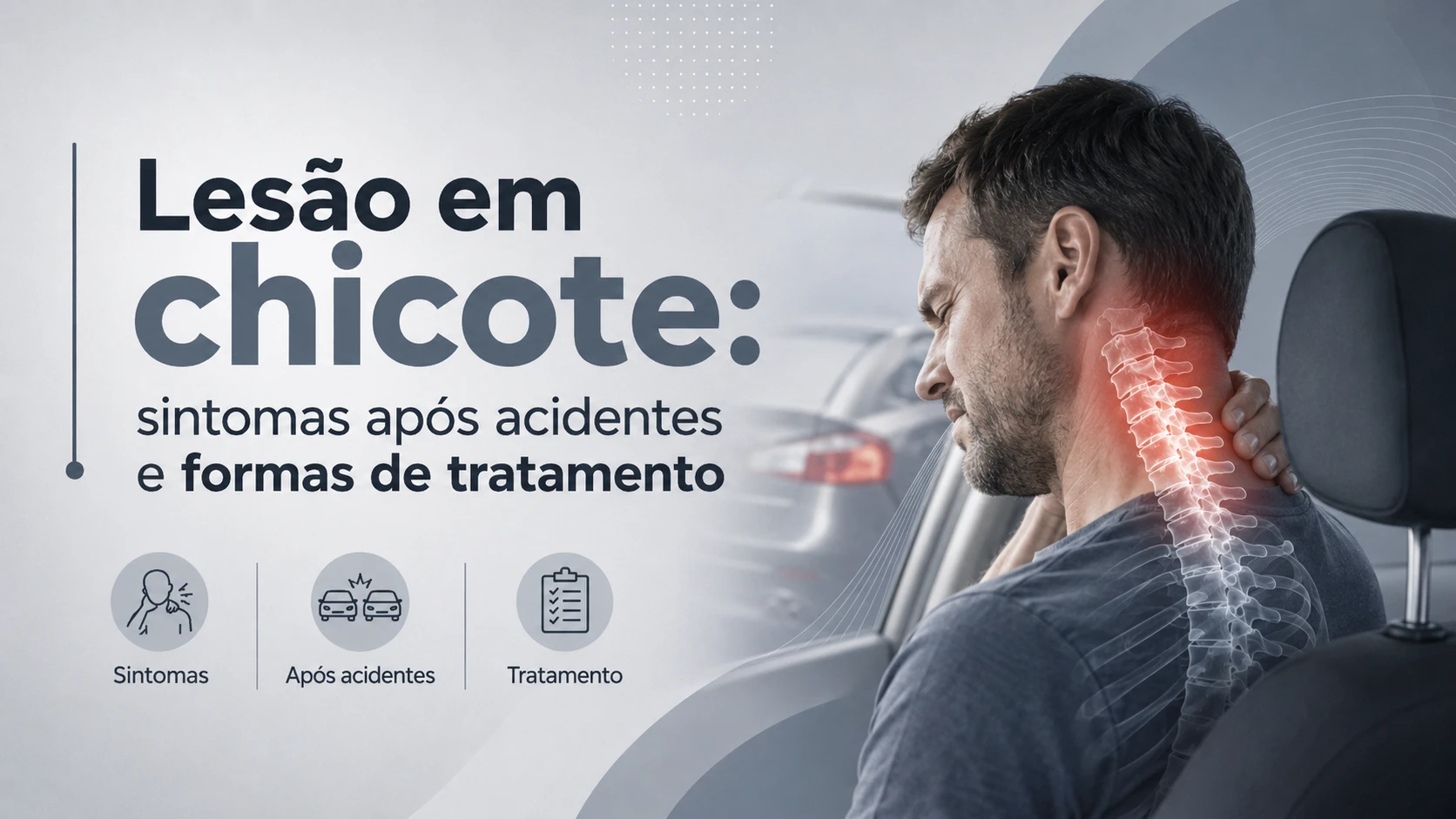 Ilustração sobre lesão em chicote Ilustração sobre lesão em chicote